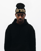 BLK/OLIVE JACQUARD BEANIE