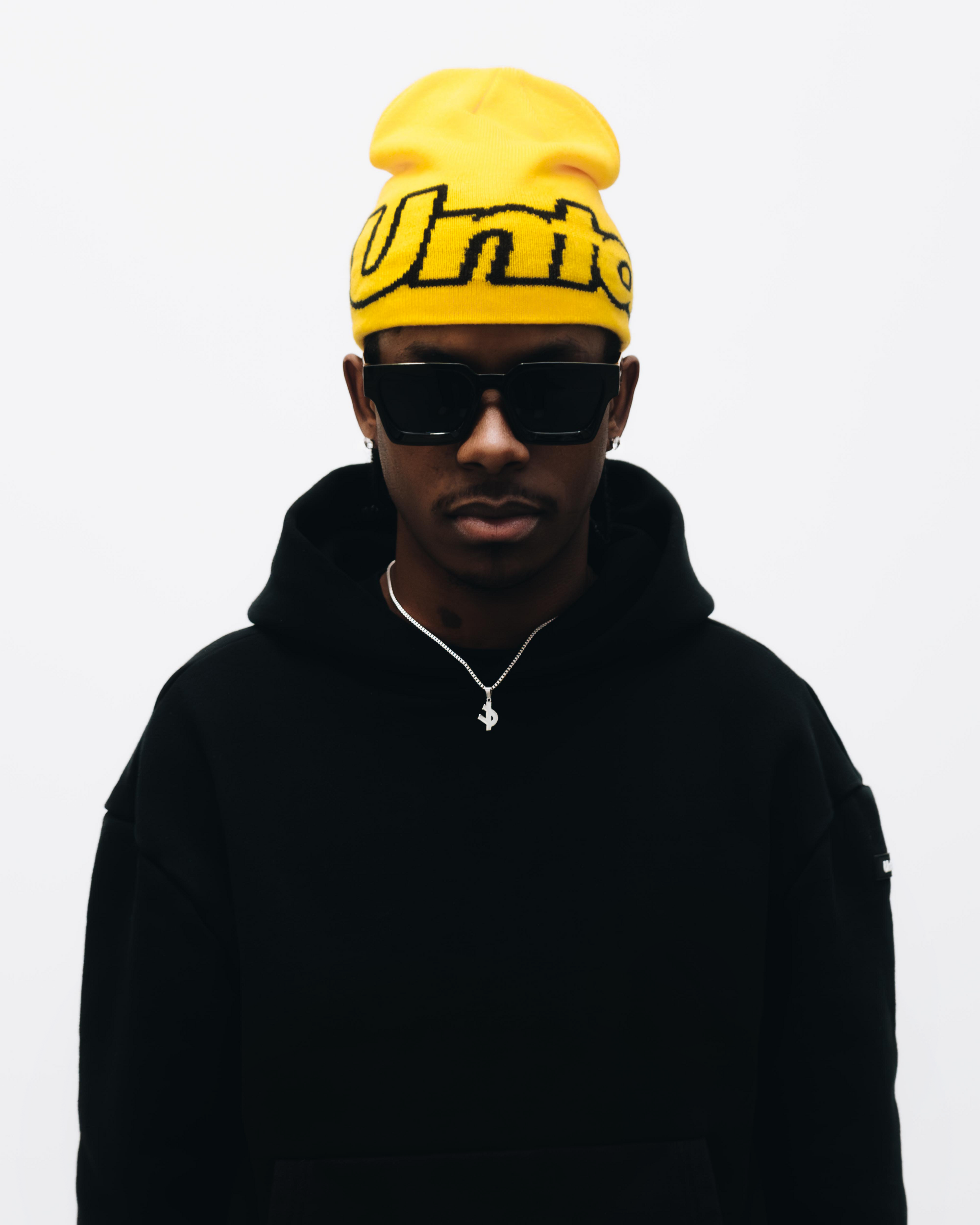 YELLOW JACQUARD BEANIE