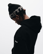 BLK/GREY JACQUARD BEANIE