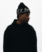 BLK/GREY JACQUARD BEANIE