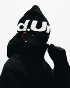 BLACK JACQUARD BEANIE