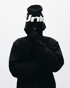 BLACK JACQUARD BEANIE