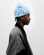 FROZEN BLUE MOHAIR BEANIE